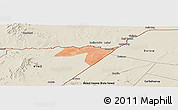 Satellite Panoramic Map of CENTRAL, shaded relief outside