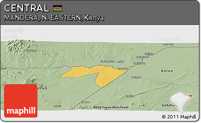 Savanna Style Panoramic Map of CENTRAL