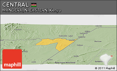 Savanna Style Panoramic Map of CENTRAL