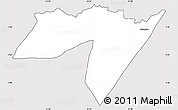 Silver Style Simple Map of CENTRAL, cropped outside