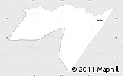 Silver Style Simple Map of CENTRAL, single color outside