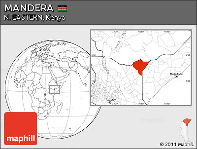 Blank Location Map of MANDERA