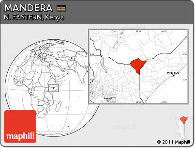Blank Location Map of MANDERA