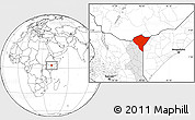 Blank Location Map of MANDERA, highlighted parent region