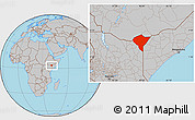 Gray Location Map of MANDERA
