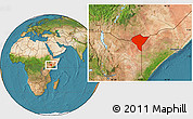 Satellite Location Map of MANDERA