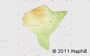 Physical Map of MANDERA, cropped outside