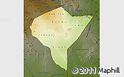 Physical Map of MANDERA, darken