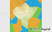 Physical Map of MANDERA, political outside