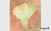 Physical Map of MANDERA, satellite outside