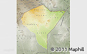 Physical Map of MANDERA, semi-desaturated