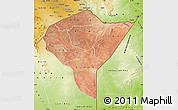 Satellite Map of MANDERA, physical outside