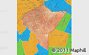 Satellite Map of MANDERA, political outside