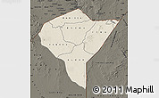 Shaded Relief Map of MANDERA, darken