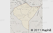 Shaded Relief Map of MANDERA, semi-desaturated