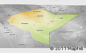Physical Panoramic Map of MANDERA, desaturated