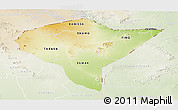 Physical Panoramic Map of MANDERA, lighten