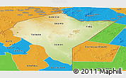 Physical Panoramic Map of MANDERA, political outside