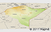 Physical Panoramic Map of MANDERA, shaded relief outside
