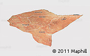 Satellite Panoramic Map of MANDERA, cropped outside