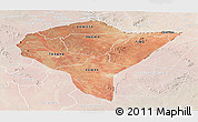 Satellite Panoramic Map of MANDERA, lighten