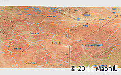 Satellite Panoramic Map of MANDERA