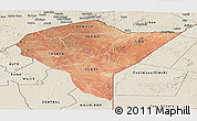 Satellite Panoramic Map of MANDERA, shaded relief outside
