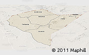 Shaded Relief Panoramic Map of MANDERA, lighten