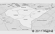 Silver Style Panoramic Map of MANDERA