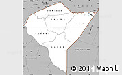 Gray Simple Map of MANDERA