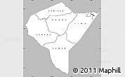 Gray Simple Map of MANDERA, single color outside