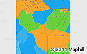 Political Simple Map of MANDERA, political shades outside