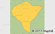 Savanna Style Simple Map of MANDERA, cropped outside