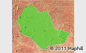 Political 3D Map of TABAKA, satellite outside