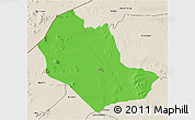 Political 3D Map of TABAKA, shaded relief outside