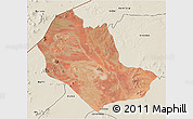 Satellite 3D Map of TABAKA, shaded relief outside