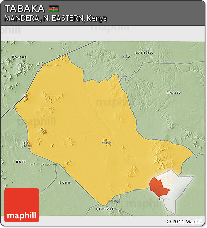 Savanna Style 3D Map of TABAKA