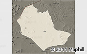 Shaded Relief 3D Map of TABAKA, darken