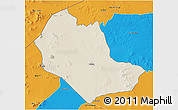 Shaded Relief 3D Map of TABAKA, political outside