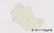 Shaded Relief 3D Map of TABAKA, single color outside