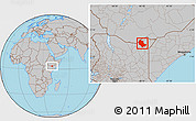 Gray Location Map of TABAKA