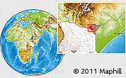 Physical Location Map of TABAKA, highlighted country, highlighted parent region