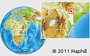 Physical Location Map of TABAKA, highlighted grandparent region, within the entire country