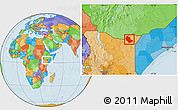 Political Location Map of TABAKA