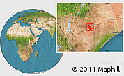 Satellite Location Map of TABAKA