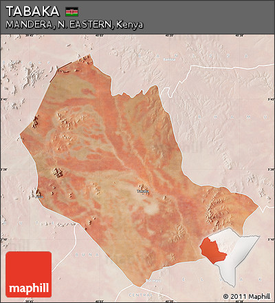 Satellite Map of TABAKA, lighten