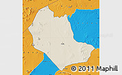 Shaded Relief Map of TABAKA, political outside