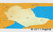 Physical Panoramic Map of TABAKA, political outside