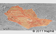 Satellite Panoramic Map of TABAKA, desaturated