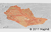 Satellite Panoramic Map of TABAKA, lighten, desaturated